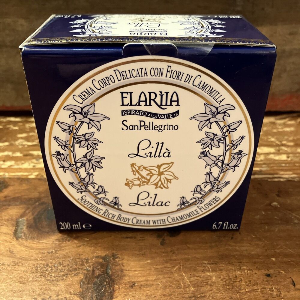 Elariia Lilac Body Cream With Chamomile Flowers 6.7 oz New Sealed Box